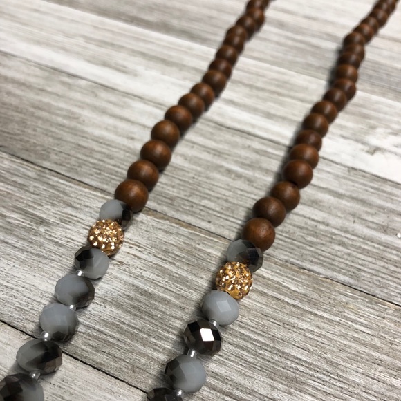 Long Cow Skull Beaded Necklace - Picture 3 of 3